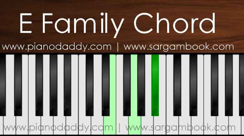 E Family Chords