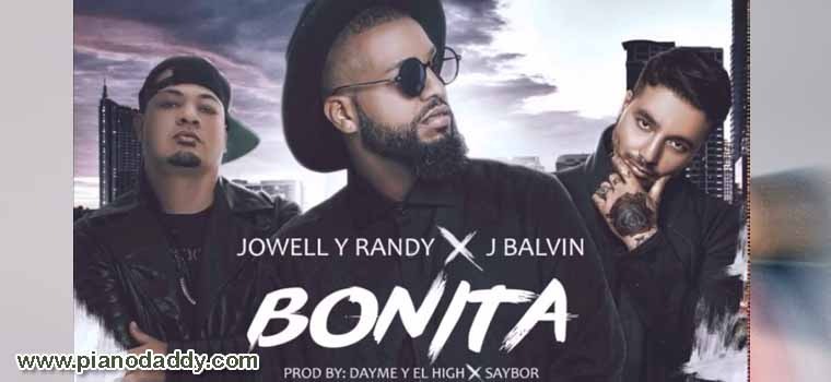 BONITA (J Balvin, Jowell & Randy) Piano Notes