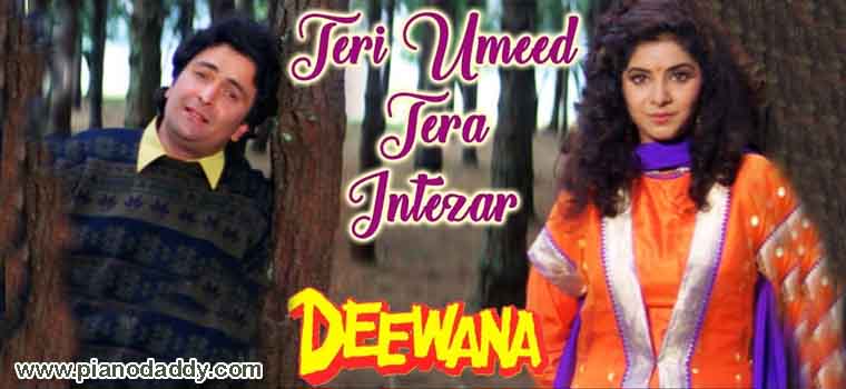 Teri Umeed Tera Intezar (Deewana) Piano Notes