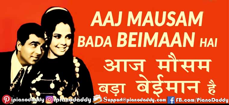 Aaj Mausam Bada (Mohammed Rafi) Piano Notes