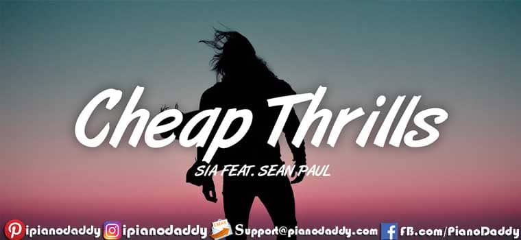 Cheap Thrills Piano Notes Sia